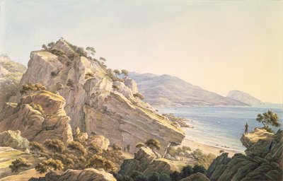 Vista de la costa de Crimea cerca de Oreanda, 1834 de Nikanor Grigor